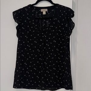 LOFT Black Floral Women's Top